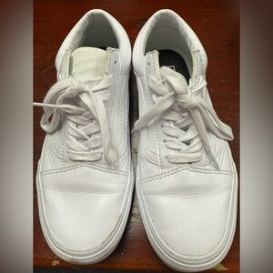 Vans White Old Skool Shoe: Womens Size 7